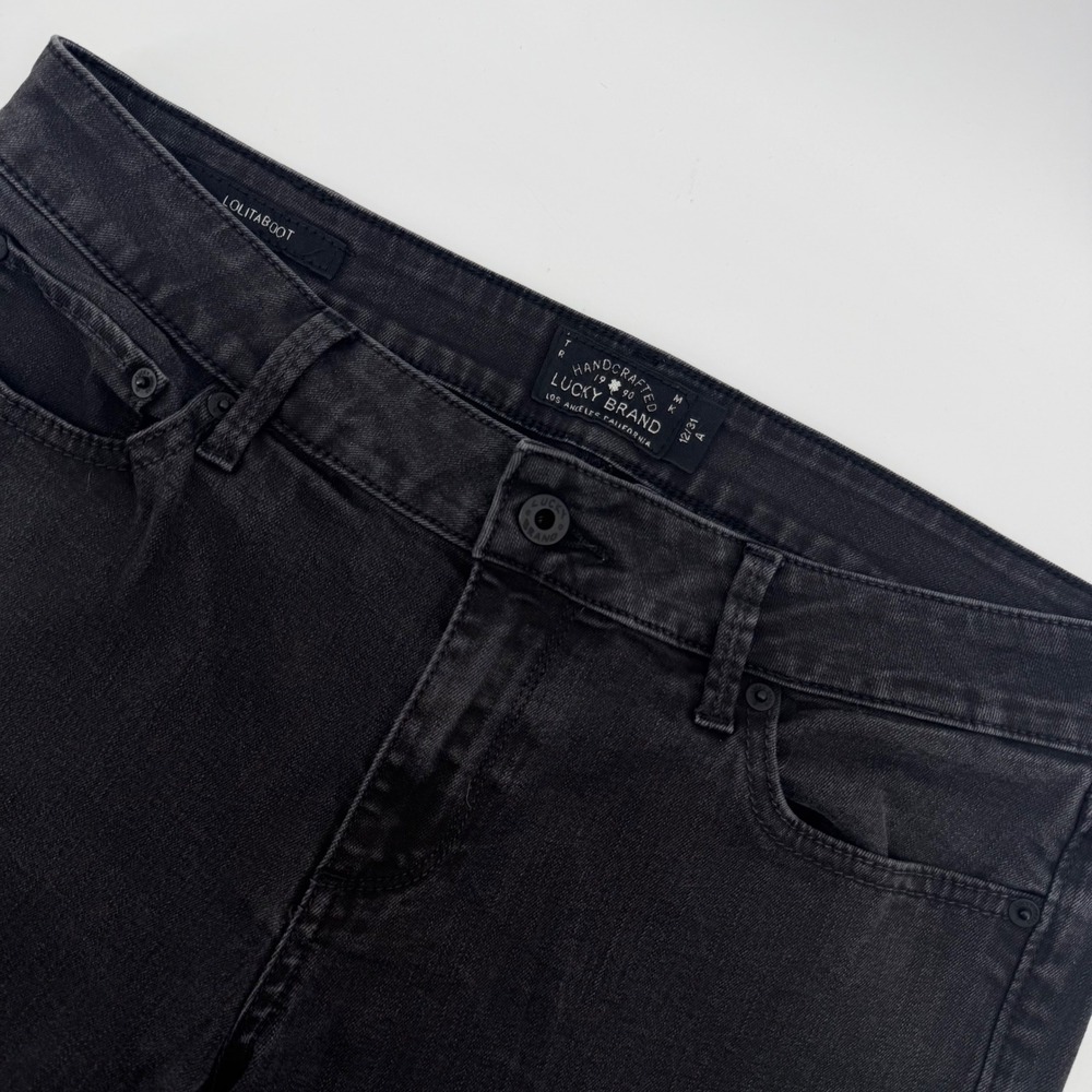 Lucky Brand Lolita Bootcut Jeans Women 12/31‎ Black Mid Rise Denim Pants